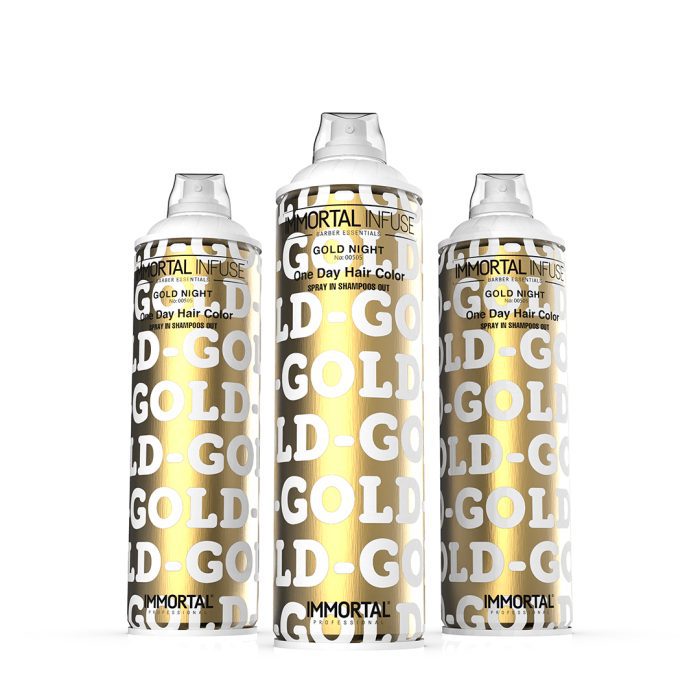 Immortal Infuse One Day Hair Color Spray Gold Night 200ML (CS)