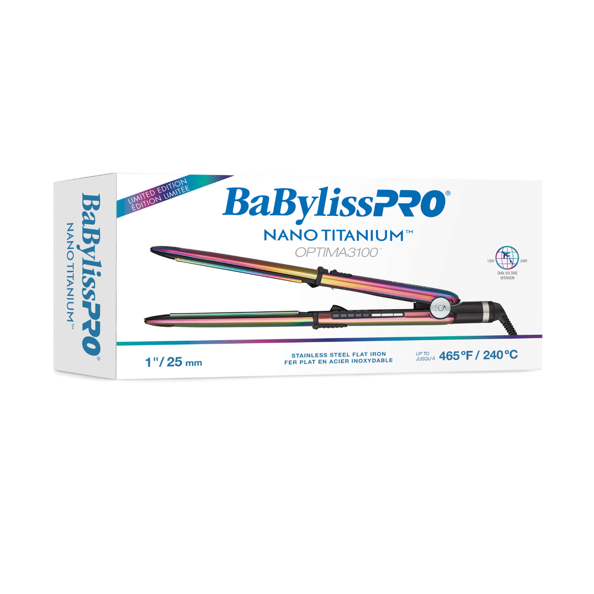 BabylissPro Nano Titanium Limited Edition OPTIMA3100 1" Styling Iron - CS