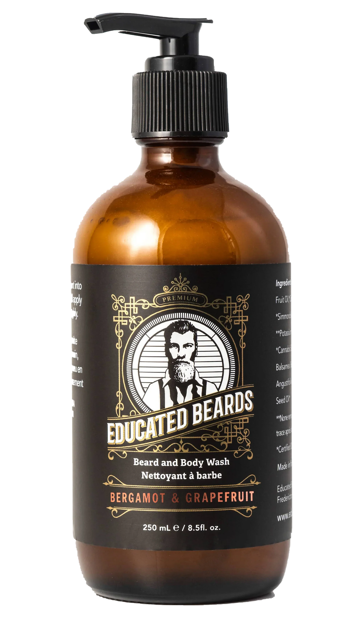 Educated Beards Bergamot Grapefruit Beard Wash 250ml