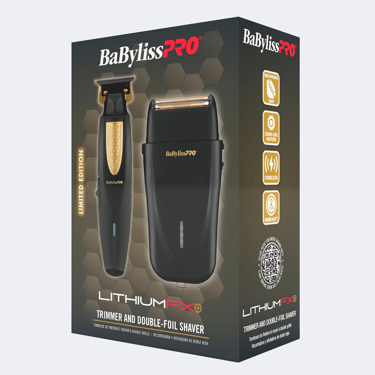 BabylissPro LithiumFX+ Trimmer and Double-Foil Shaver Prepack