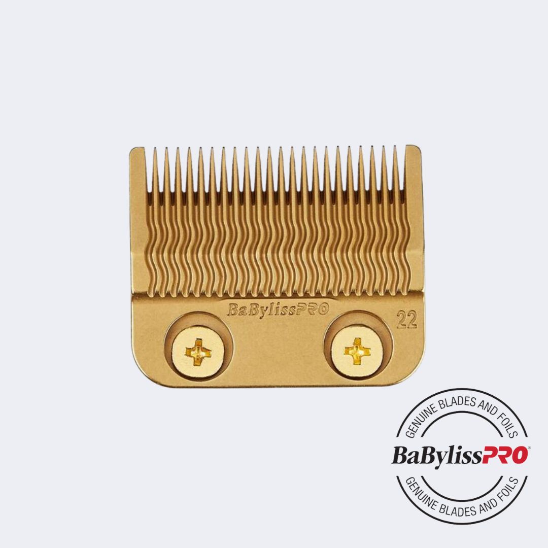 BabylissPro Gold Titanium Metal - Injection Molded (MIM) Precision Fade Blade (22 Teeth)