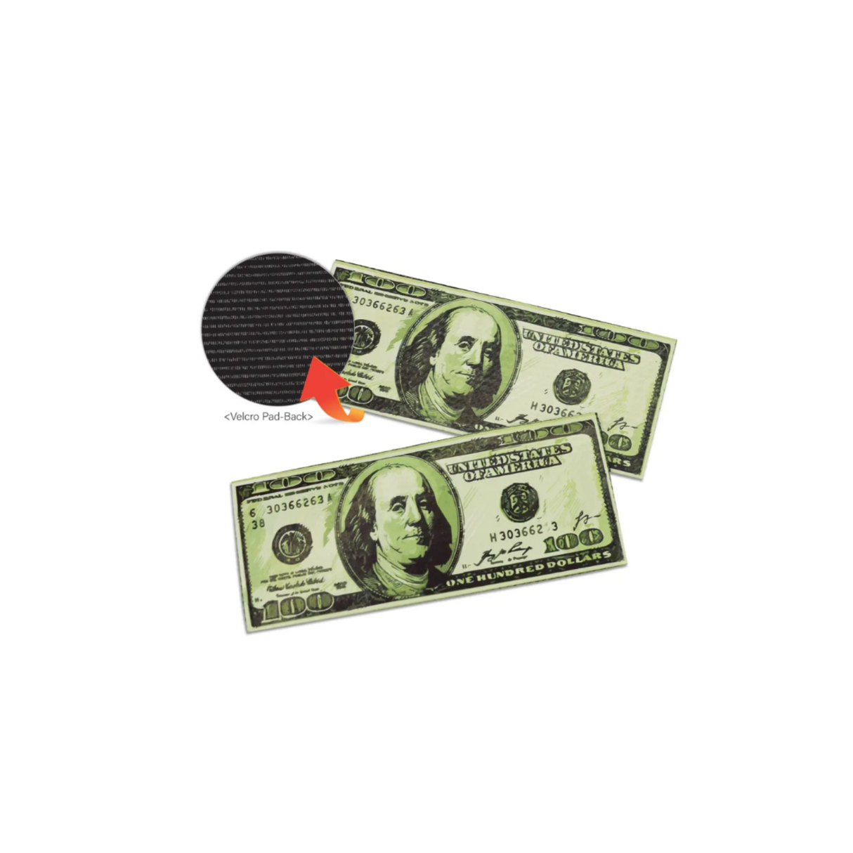 Black Ice Hair Gripper Money Velcro Pads (2 pc)
