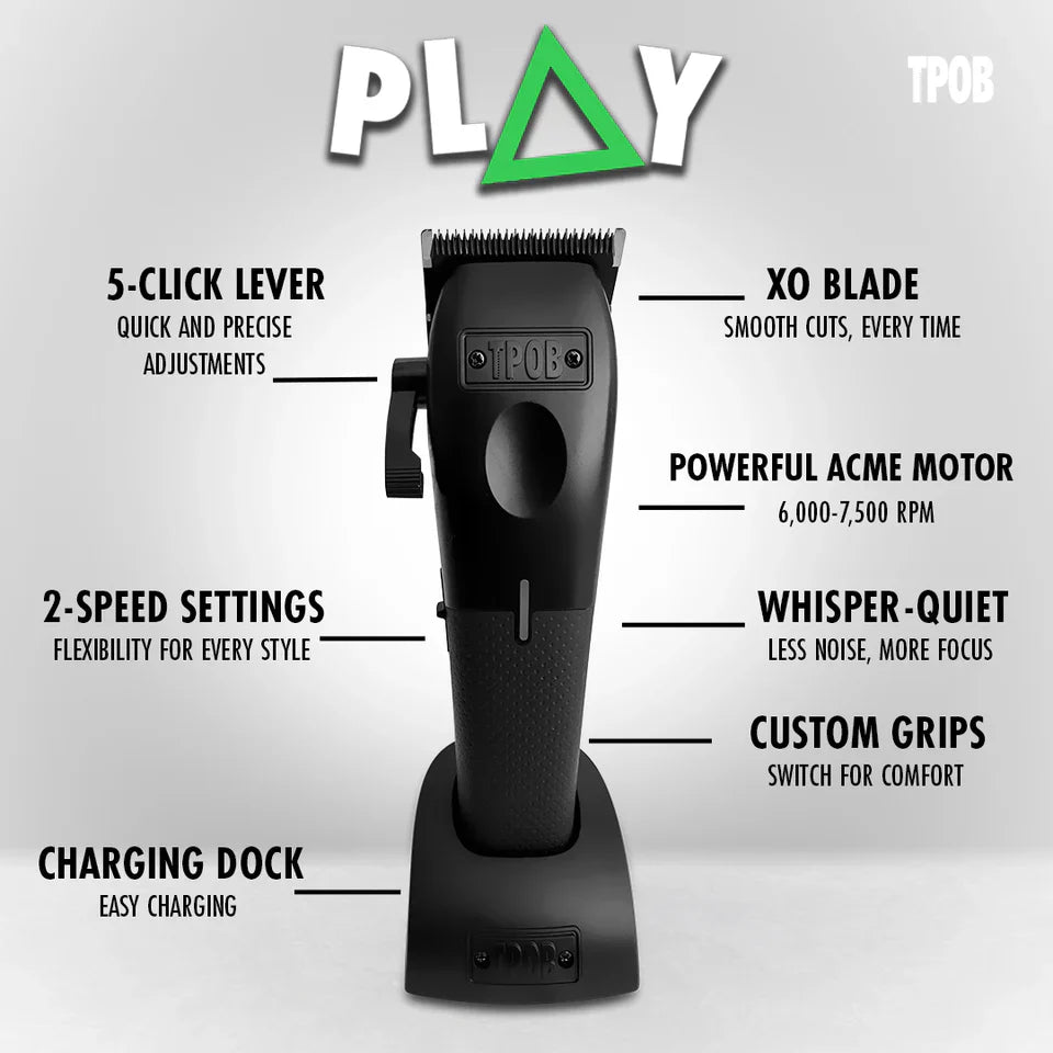TPOB Play Clipper - Black & White
