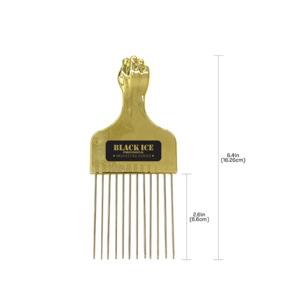 Black Ice Premium Stylish Metal Pick Comb