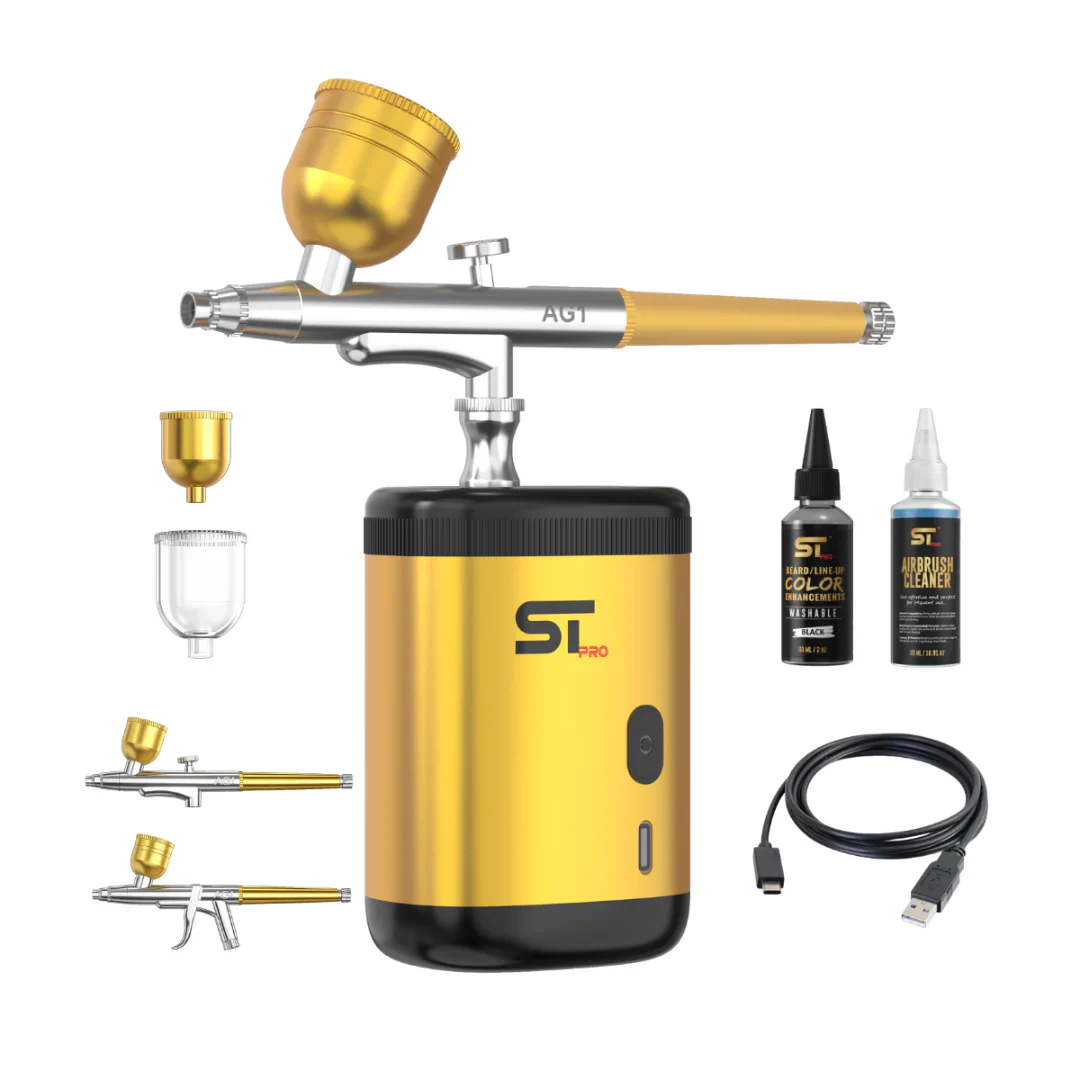 Supreme Airbrush Gun Version 1 Full Kit Gold