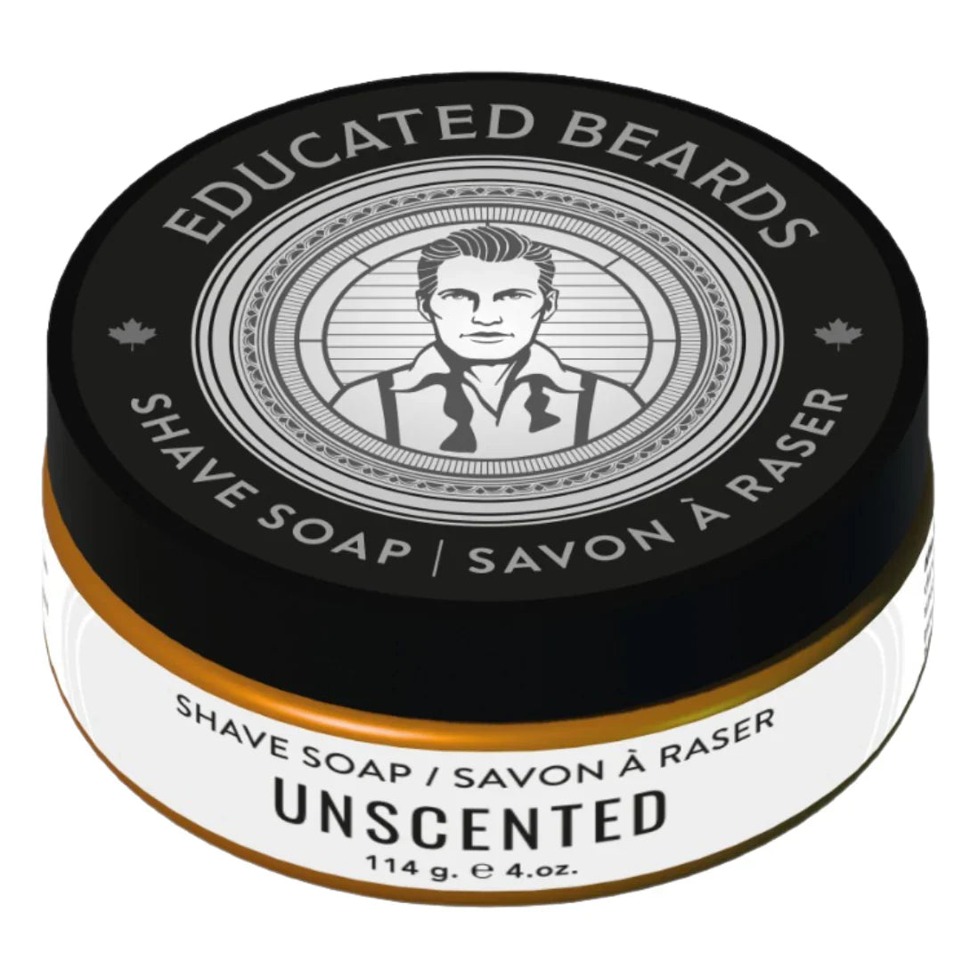Educated Beards Unscented Shave Soap 114g