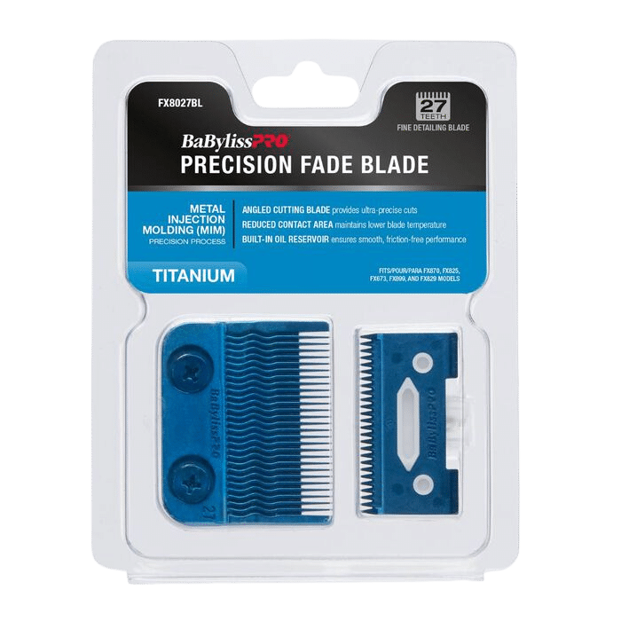 BabylissPro Blue Titanium Metal-Injection Molded (MIM) Precision Fade Blade