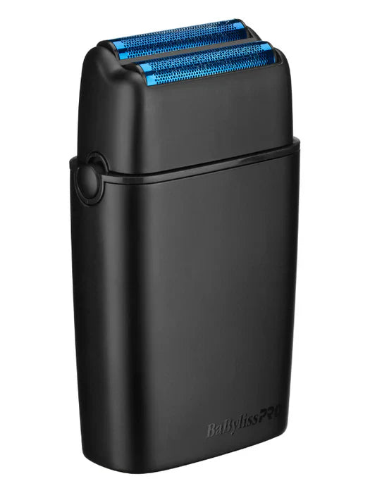 BabylissPro BlueFX+ Skeleton Metal Trimmer + Double Foil Shaver Black and Blue Limited Edition