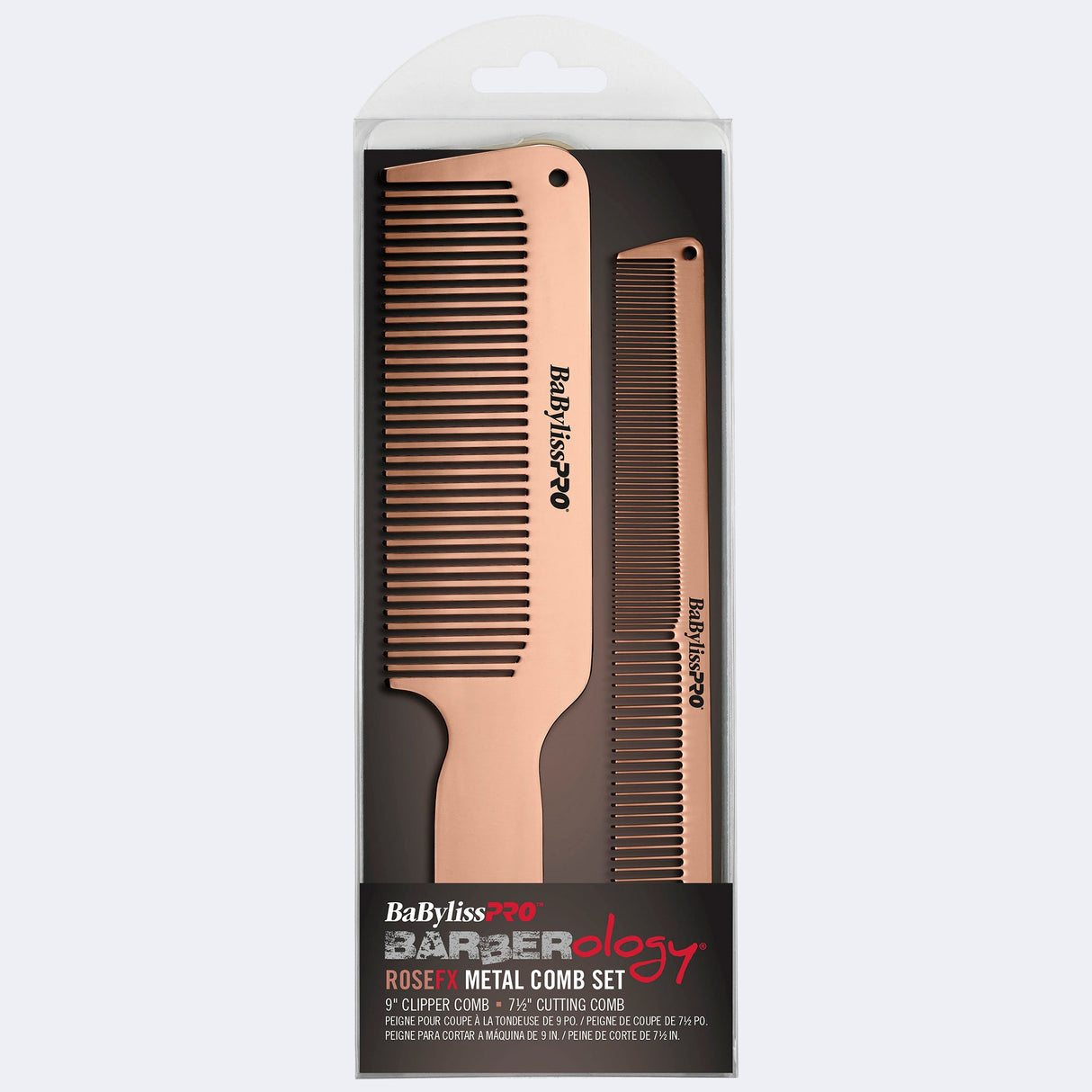 BabylissPro RoseFX Metal Comb 2-Pack