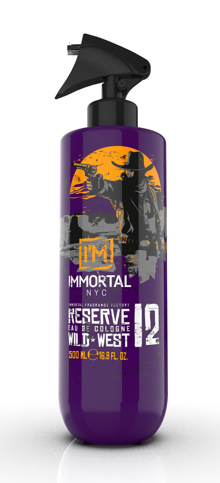 Immortal NYC Original 12 Wild West Reserve Eau de Cologne 500ML (CS)