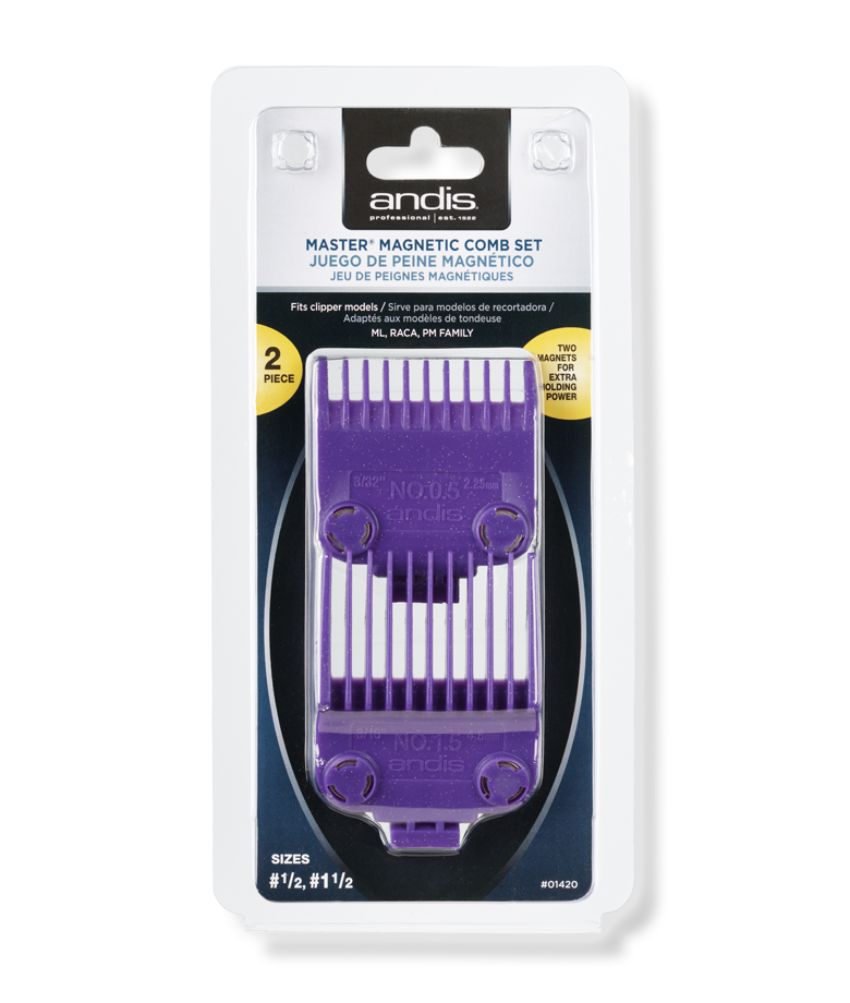 Andis Master Magnetic Comb Set — Dual Pack #0.5 & #1.5