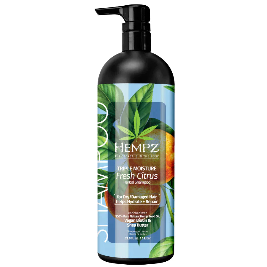 Hempz Triple Moisture Fresh Citrus Herbal Shampoo 1000 ml
