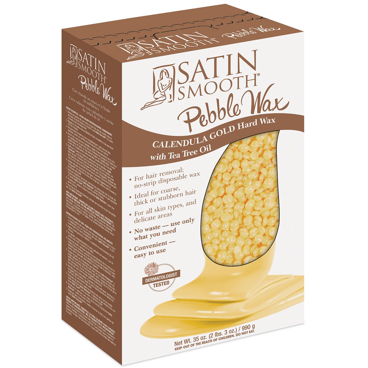 Satin Smooth Pebble Wax Calendula Gold Hard Wax - Empire Barber Supply