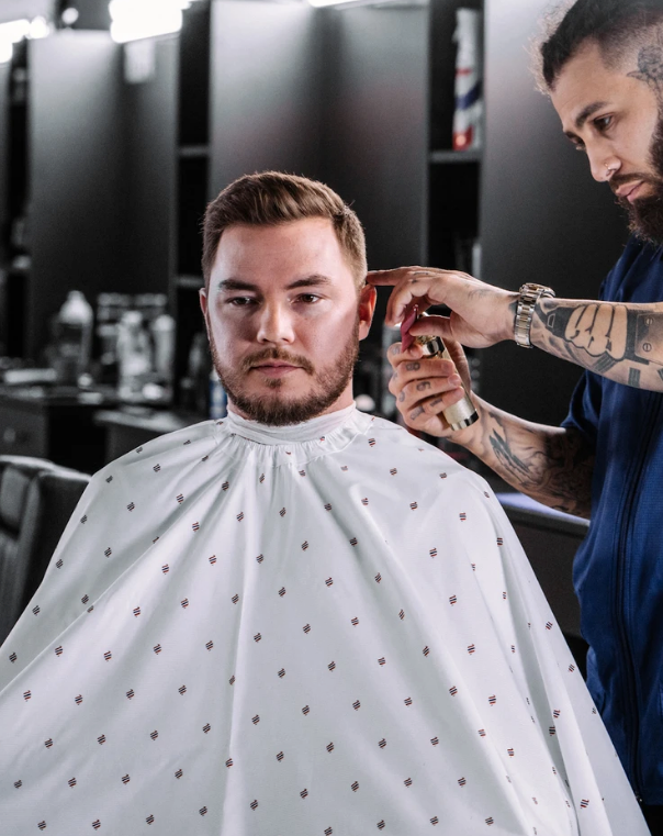 Barber Strong The Barber Shield Cape - White - Empire Barber Supply