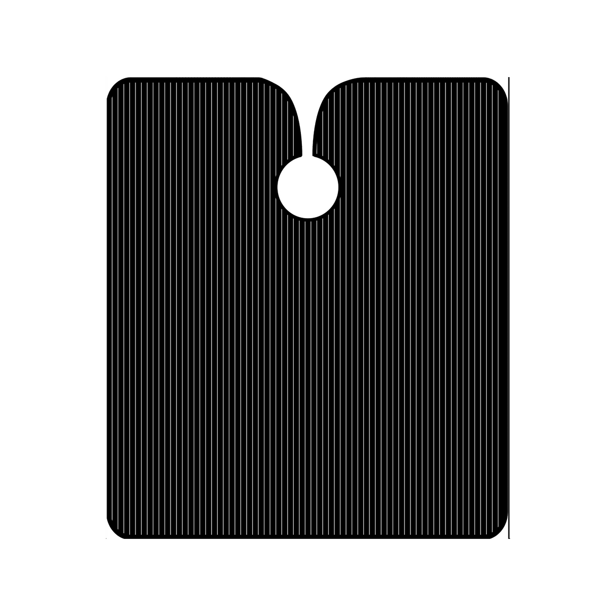 Barber Mood Black W/ White Pinstripe Cape