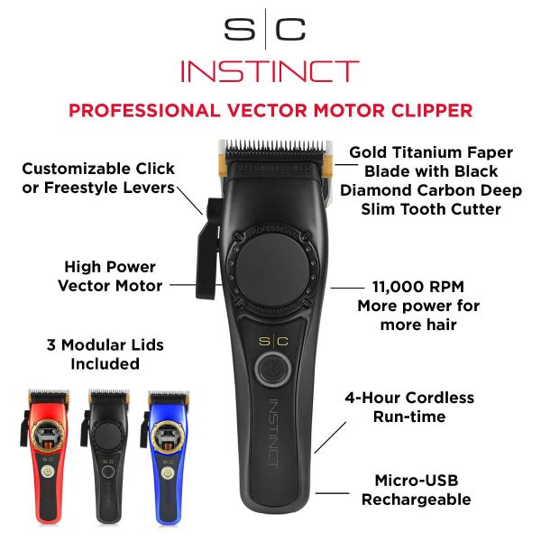 S|C Instinct IN2 Vector Motor Cordless Clipper