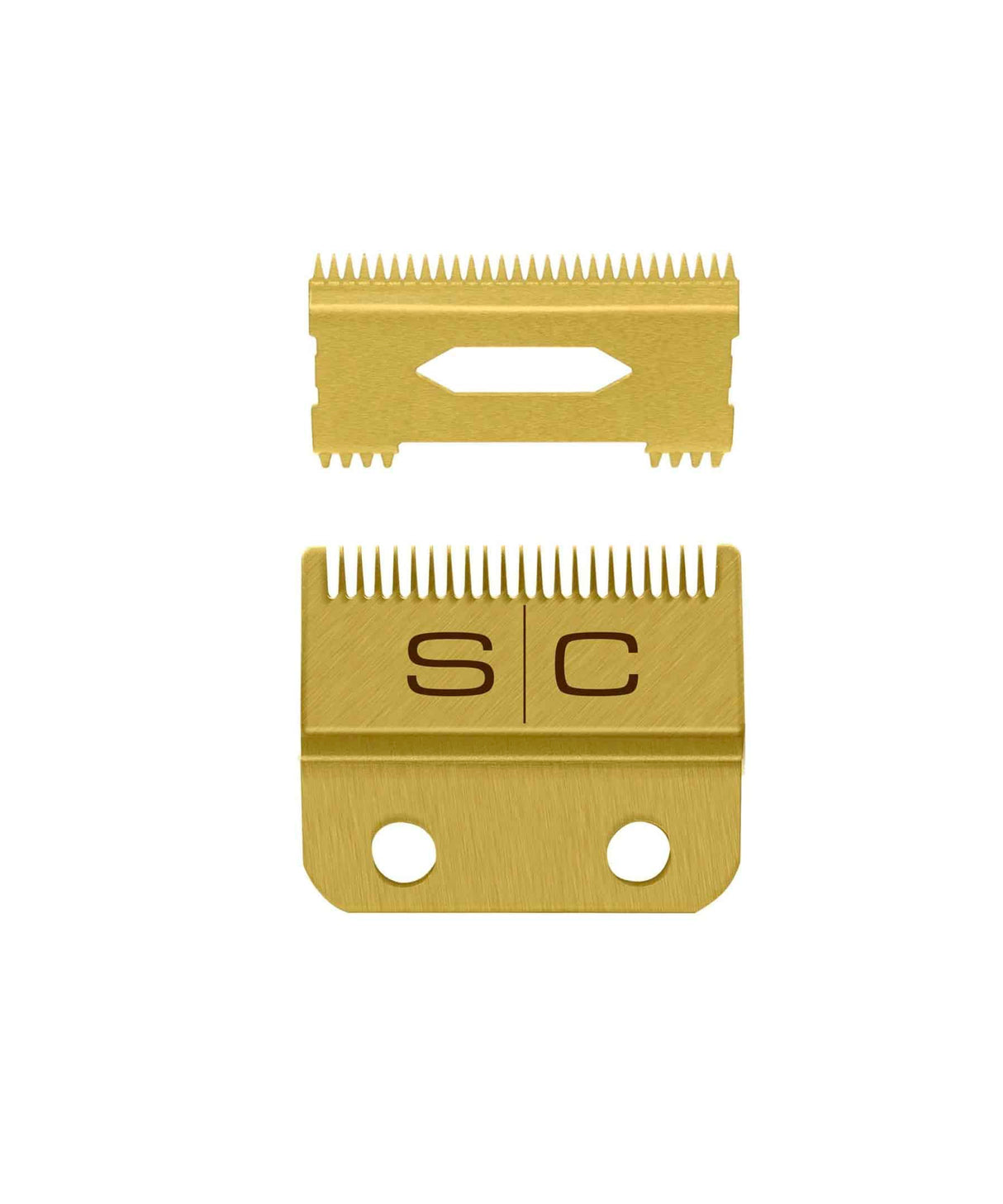 Stylecraft Fixed Gold Titanium Fade Hair Clipper Blade with Moving Gold Titanium Slim Deep Tooth Cutter Set