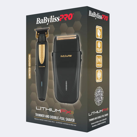 BabylissPro LithiumFX+ Trimmer and Double-Foil Shaver Prepack