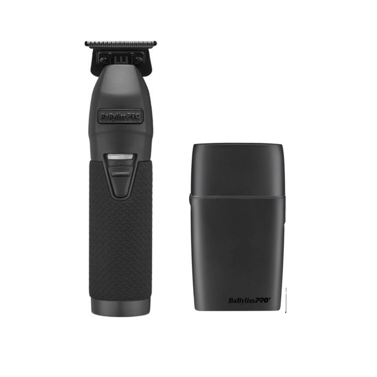BaBylissPro Matte Black All Metal Lithium FX+ Trimmer +  Double Foil Shaver Prepack