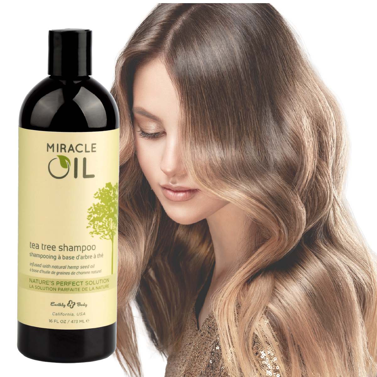 Earthly Body Miracle Oil Tea Tree Shampoo 16OZ