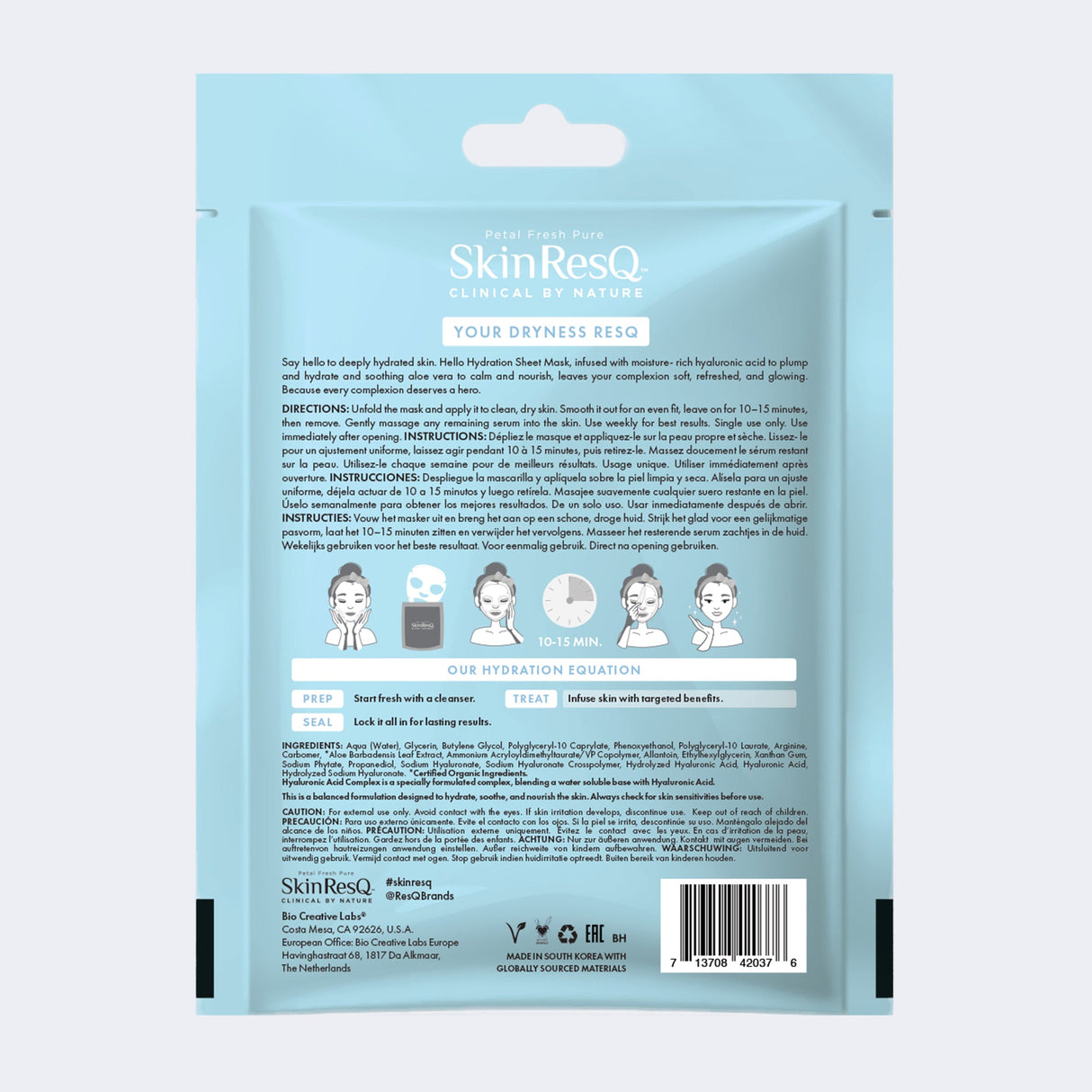 BCL SkinResQ Hello Hydration Sheet Mask