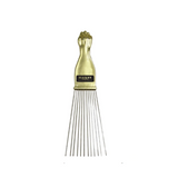 Black Ice Premium Stylish Long Trapezoid Metal Pick Comb