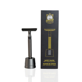 Educated Beards Safety Razor with Stand & 10 Blades