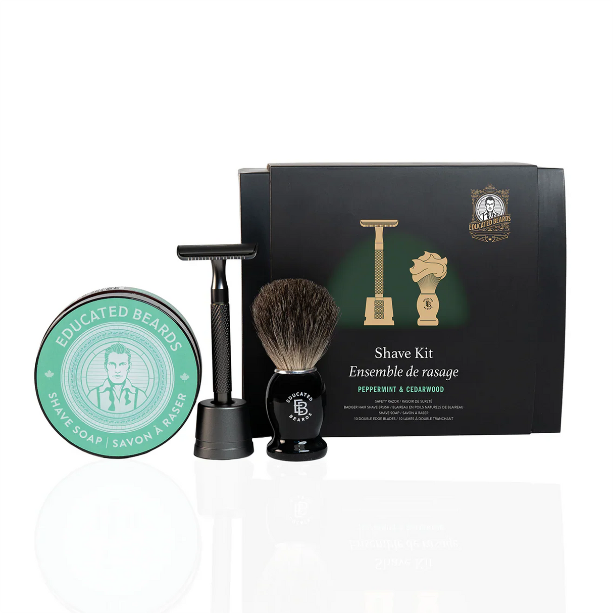 Educated Beards Peppermint & Cedarwood Shave Kit