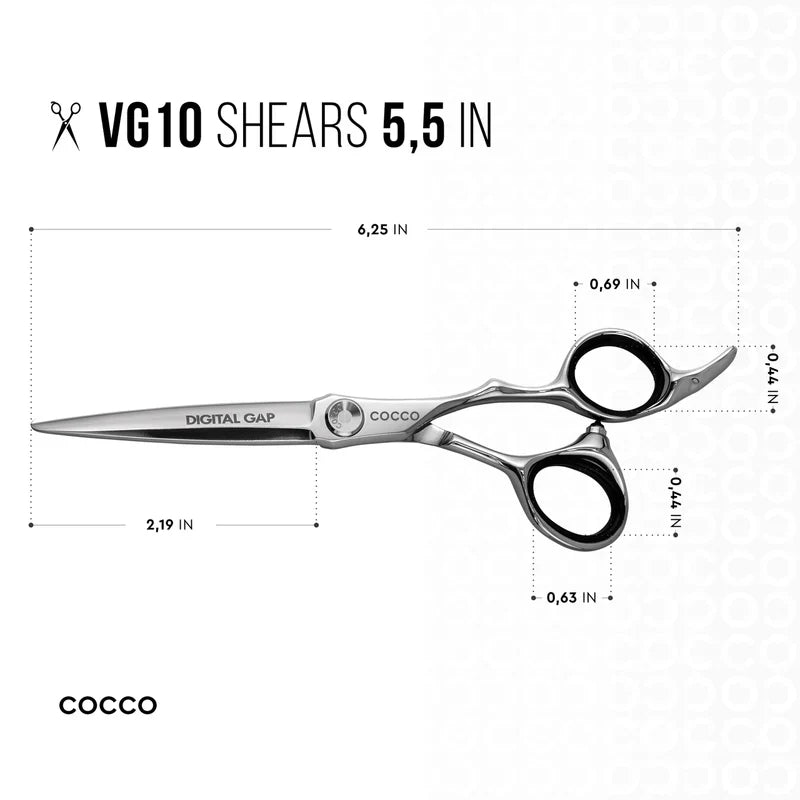 Cocco 5.5" Cutting Shear and 6" Thinning Shear (Left Hand Set)