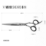 Cocco 6" Cutting Shear and 6" Thinning Shear (Right Hand Set)