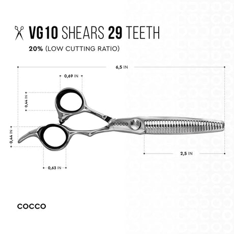Cocco VG10 5.5" Cutting Shear and 6" Thinning Shear (Right Hand Set)