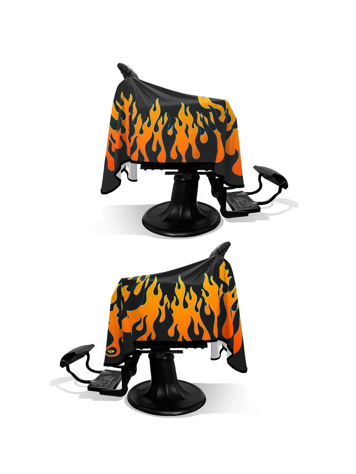 illuzien Black Vintage Flames Pro Cape