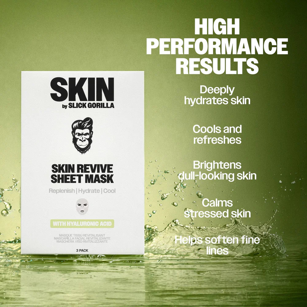 Slick Gorilla Skin-Revive Sheet Masks (3 Pack)