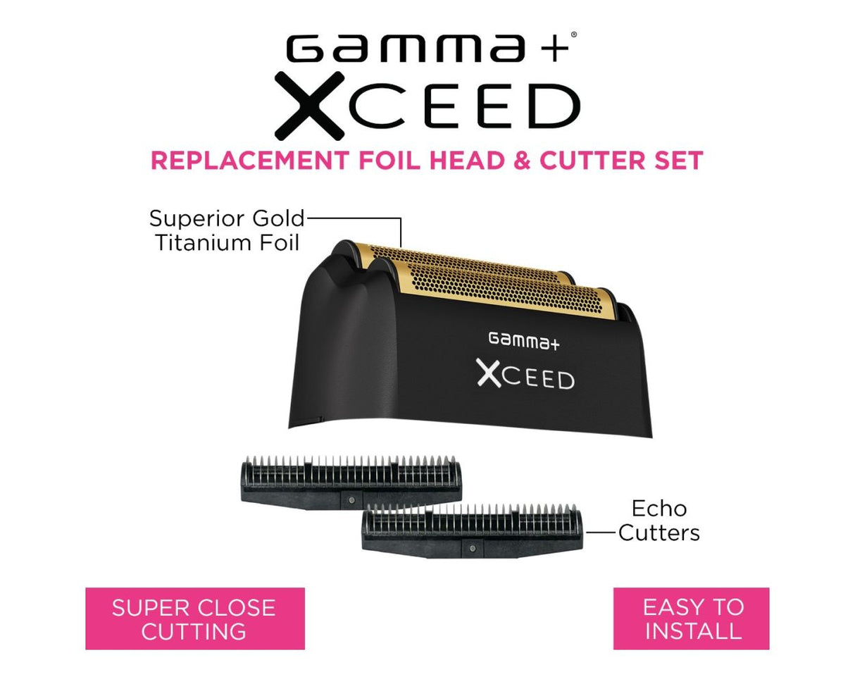 Gamma + Gold Titanium Double Foil Head and Echo Cutters Set