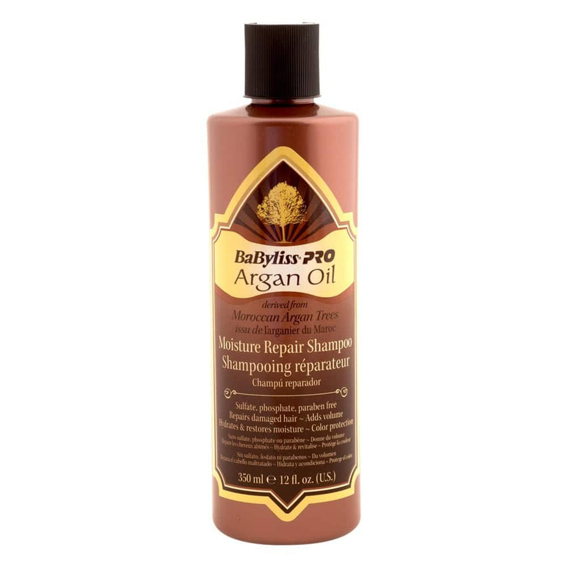 BabylissPro Argan Oil Moisture Repair Shampoo (12oz) - Empire Barber Supply