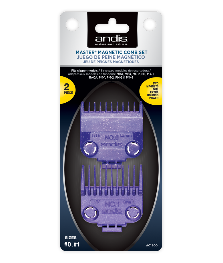 Andis Master Magnetic Comb Set ‚Äî Dual Pack #0 & #1