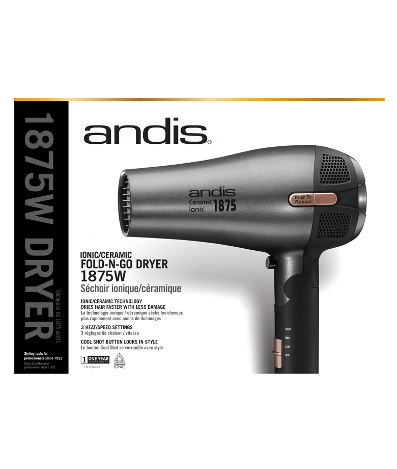 Fold-N-Go 1875W Ionic/ Ceramic Hair Dryer