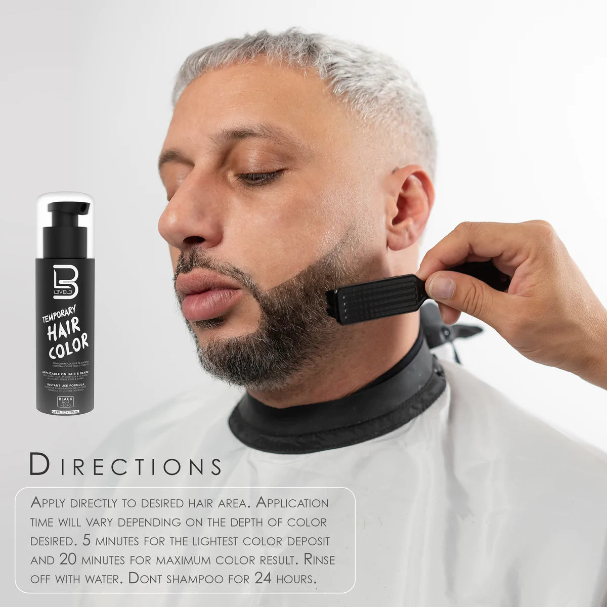 LV3 Temporary Beard Color - Black 125 ml