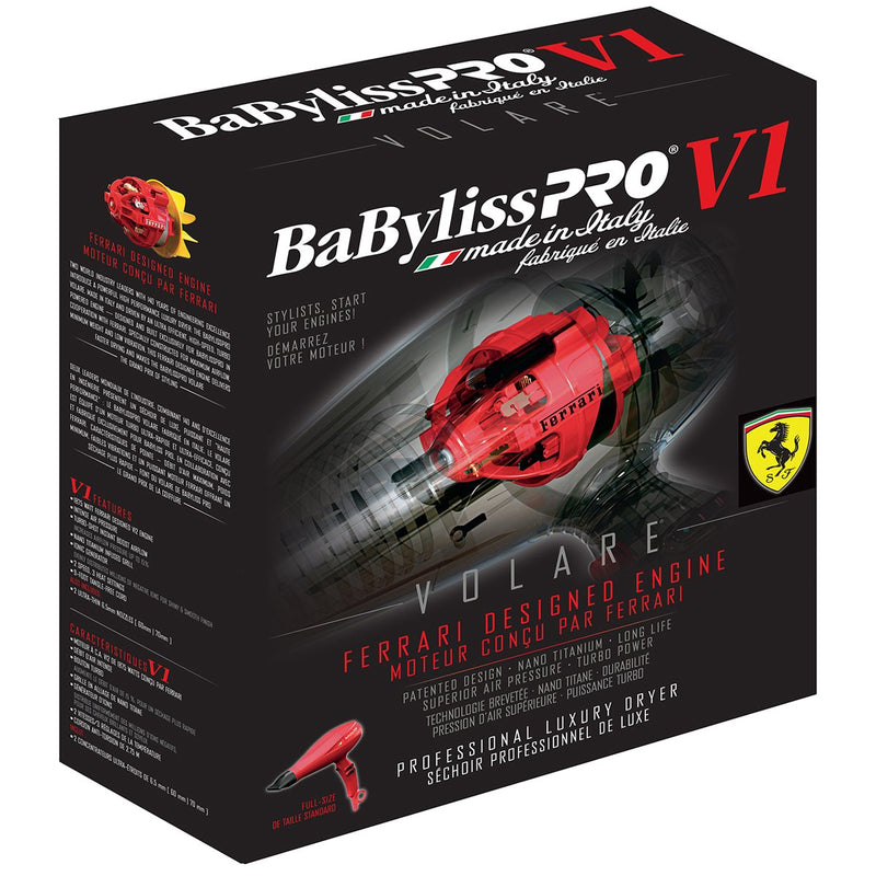 BabylissPro Hair Dryer Volare Red - Empire Barber Supply