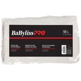 BabylissPro Cotton Towels Grey Stripe (12 Pack) - Empire Barber Supply