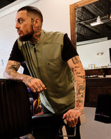 Barber Strong The Barber Vest - Army Green