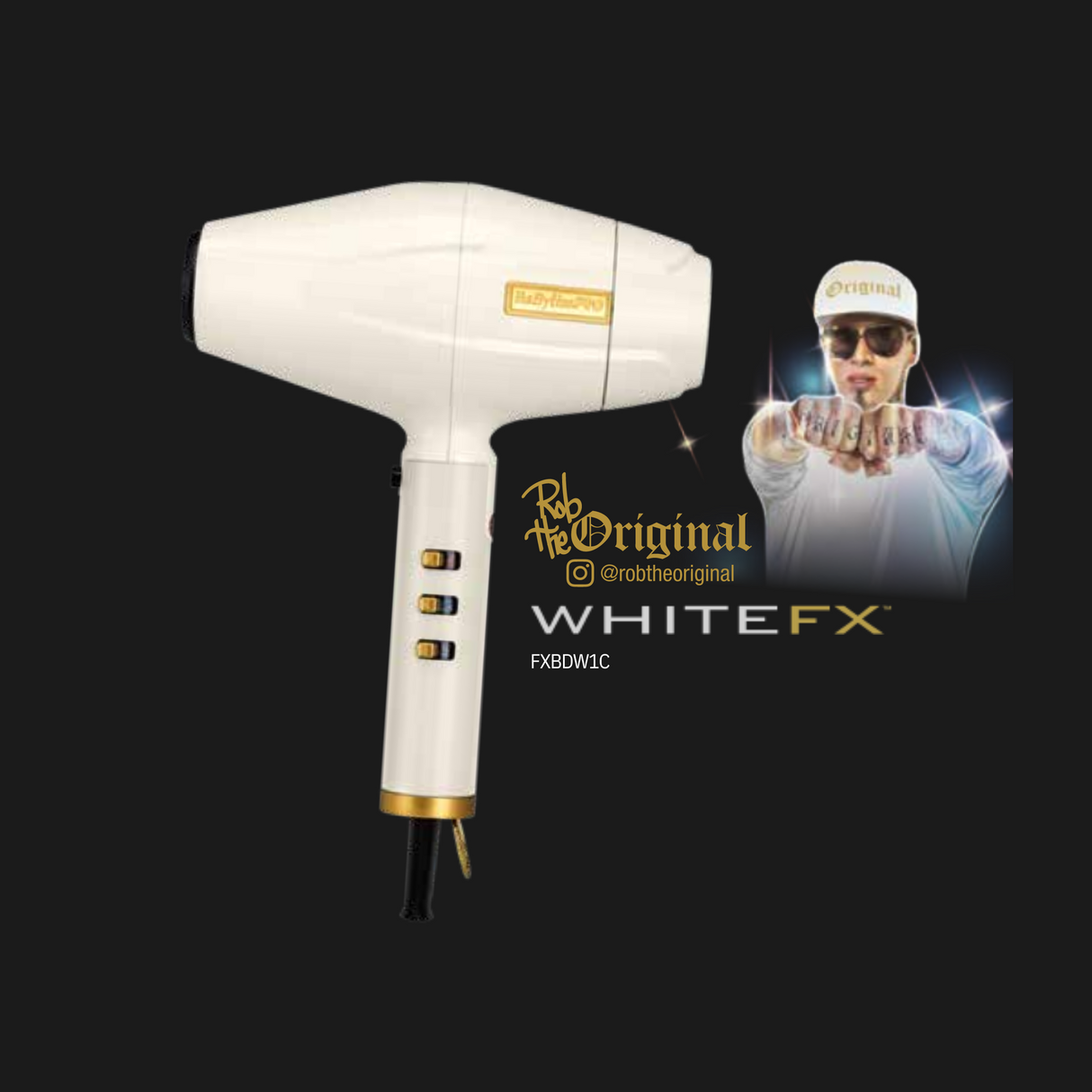 BabylissPro WhiteFX Limited Edition Turbo Hair Dryer
