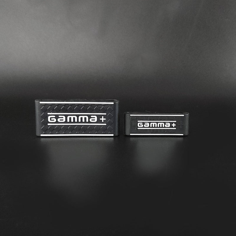 Gamma+ Clipper and Trimmer Grip Set (black with white logo)