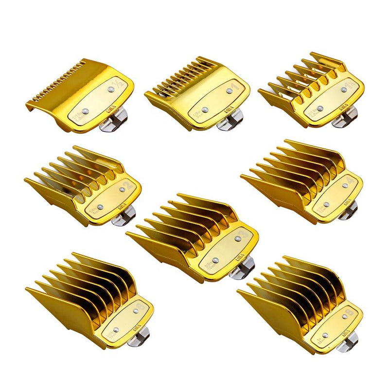 Ideal 8-Pack Premium Wahl Cutting Guides GOLD