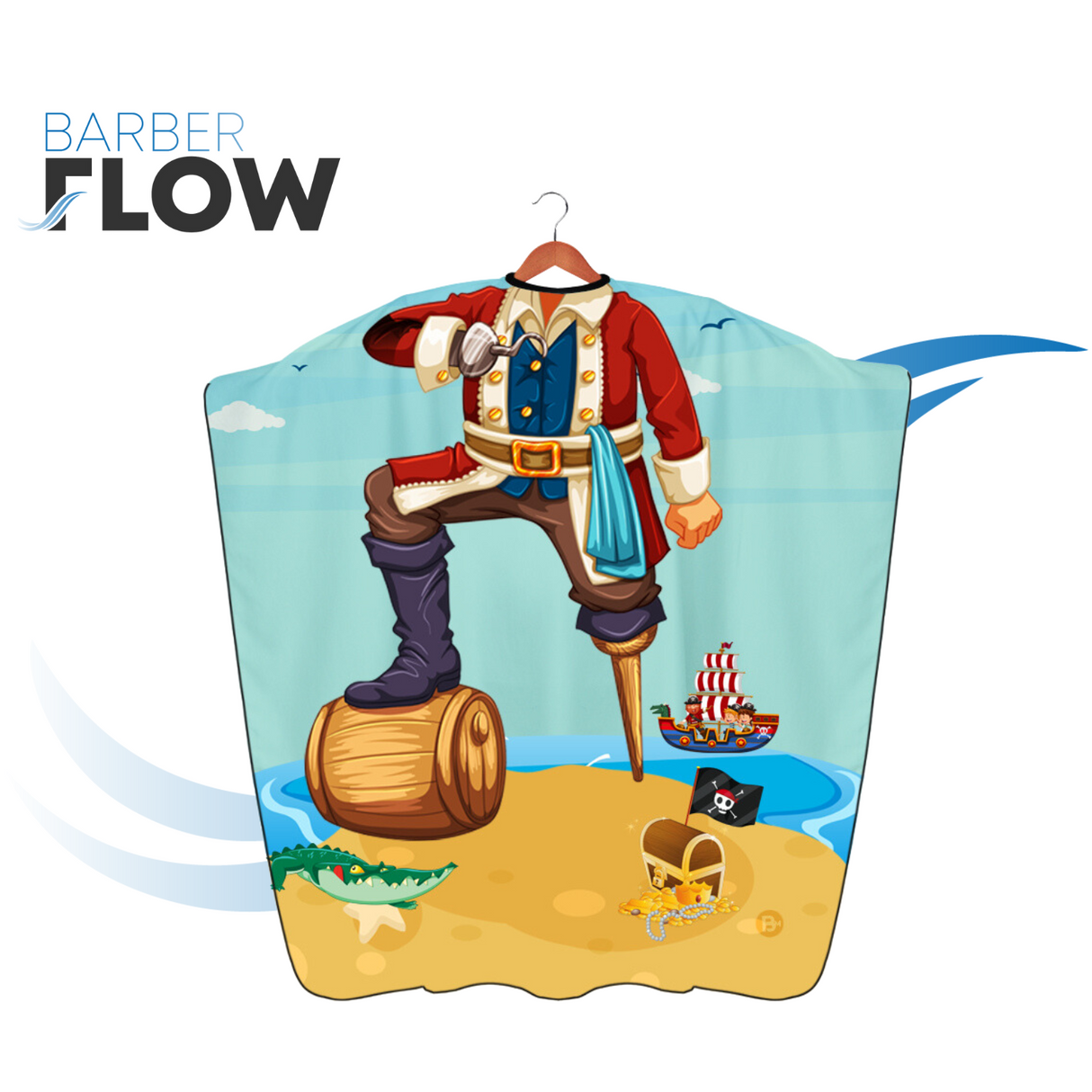 Barber Flow Pirate Jack Kids Cape