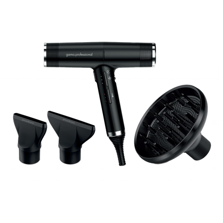 GAMA Italy IQ Perfetto Professional Hair Dryer - Black Edition