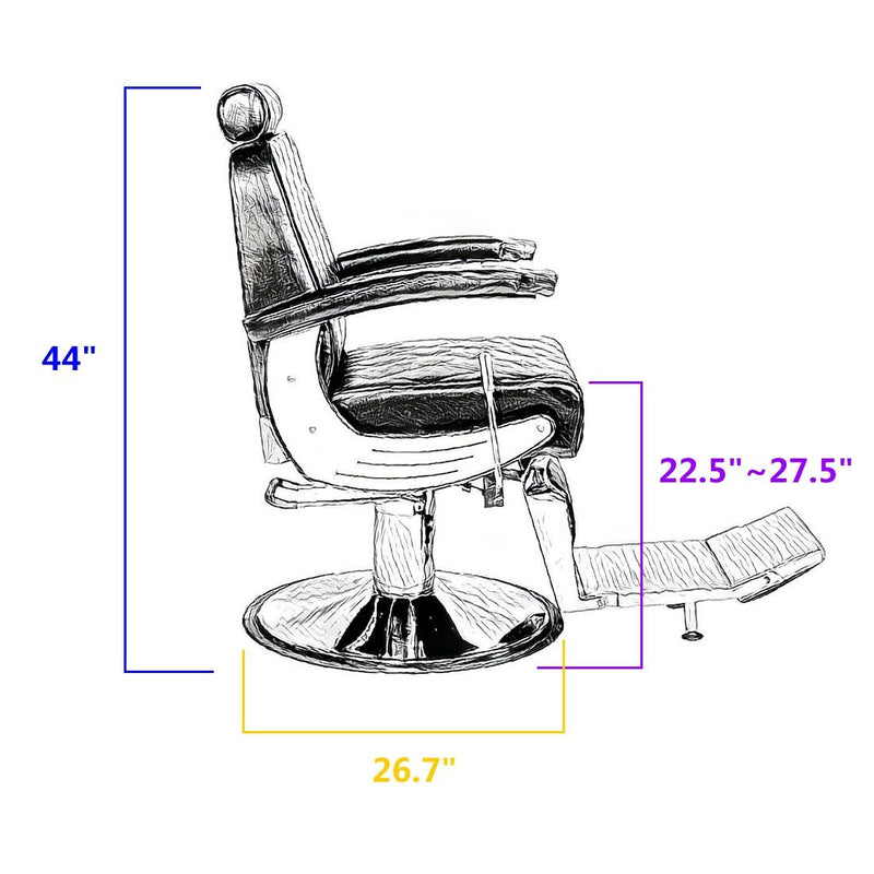 Bursa Barber Chair - Premium Black