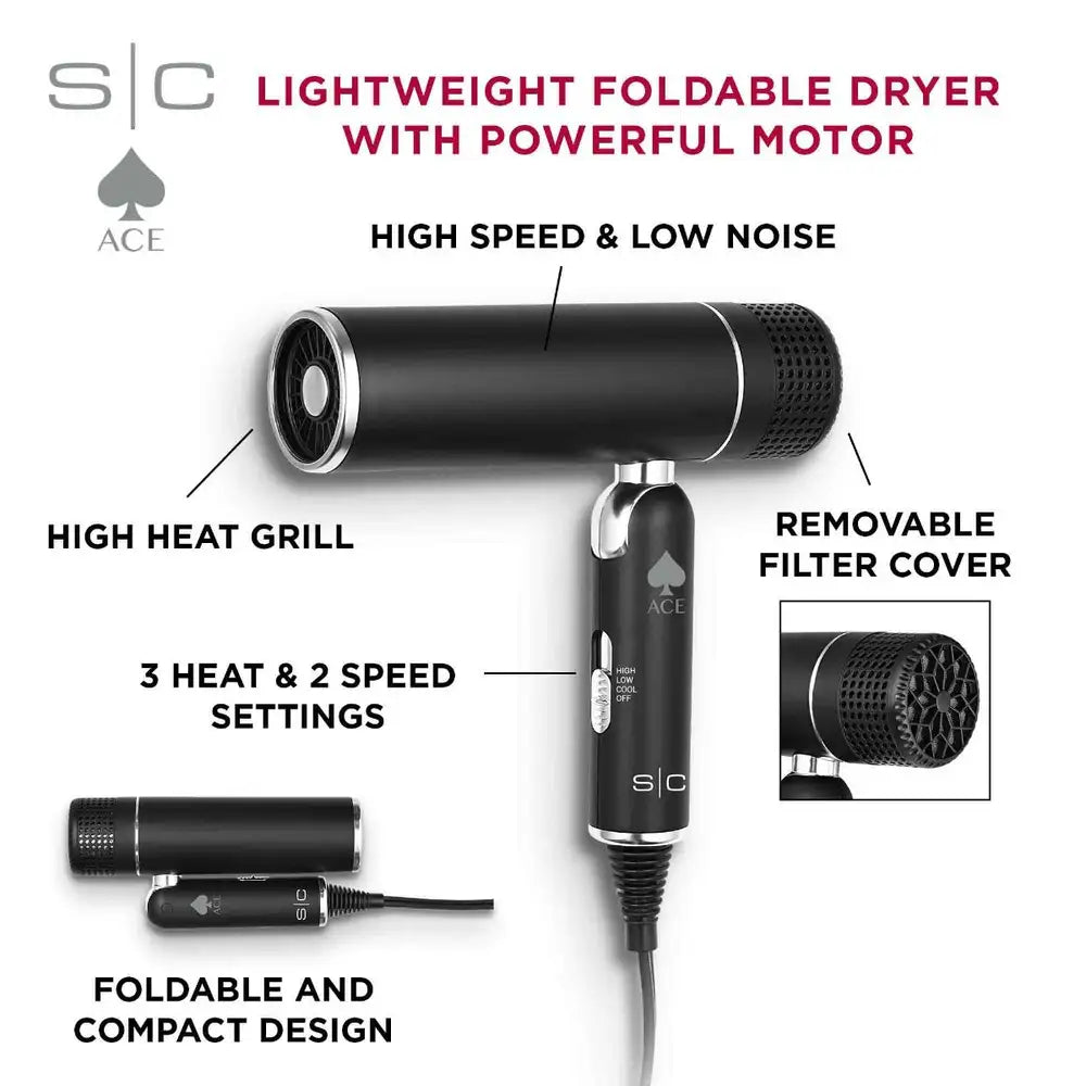 S|C Ace Foldable Lightweight Hair Dryer