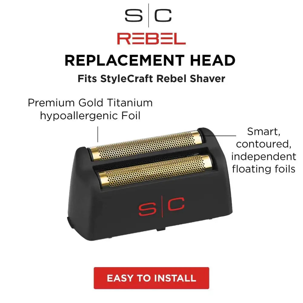 S|C Rebel Shaver Gold Titanium Replacement Foil