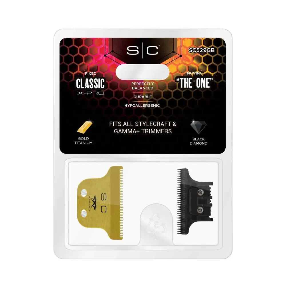 S|C Gold Titanium Classic X-Pro Hair Trimmer Blade & The One Precision DLC Cutting Blade